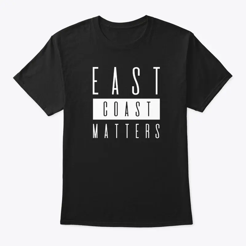 EAST COAST Classic T Shirt (White Print)