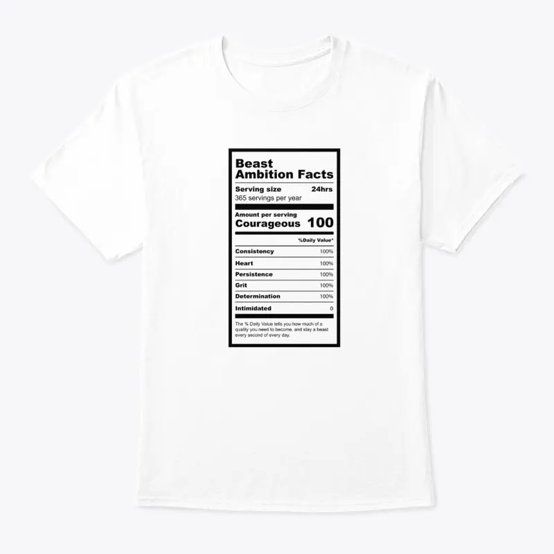 Beast Facts Classic Tee  (Black Print)